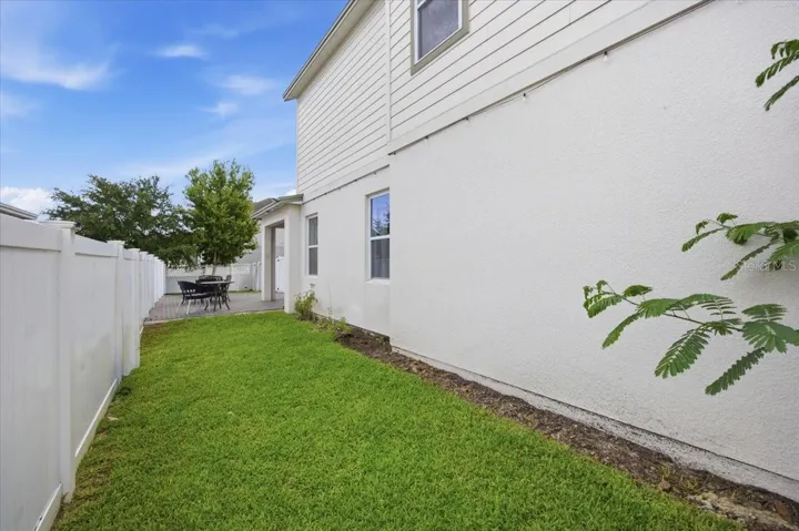 Fenced yard