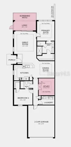 Additional Highlights Include: extended lanai, tray ceilings, French doors at study, 8' interior doors, impact windows, and all appliances included