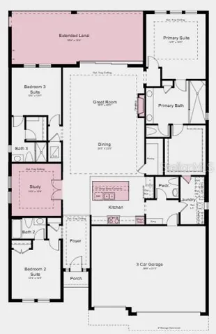Floor Plan - Additional Highlights Include: 10' ceilings, tray ceilings, outdoor kitchen rough-in, 8' interior doors, impact windows, pool and spa