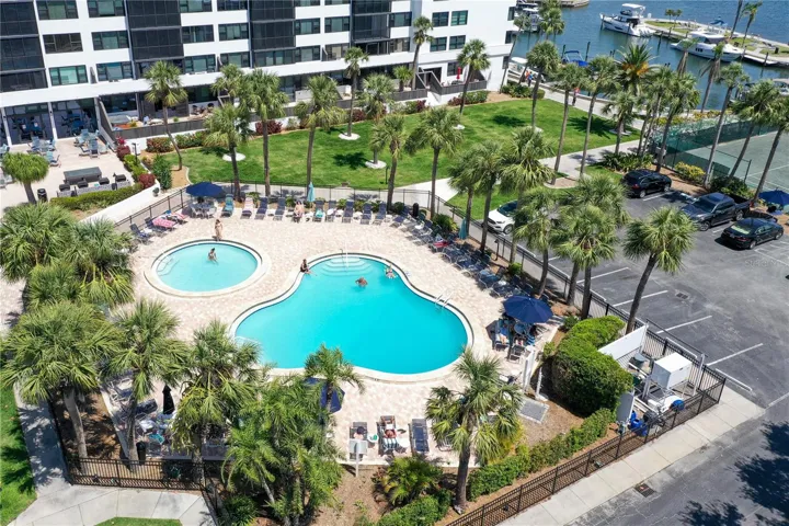 Aerial View of Harbor Towers Pool