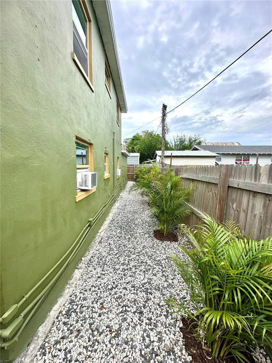 Rear of the building