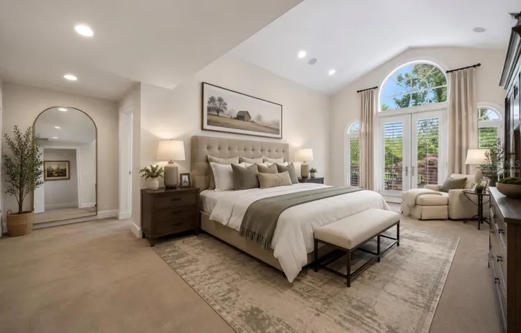 Primary bedroom Virtually staged