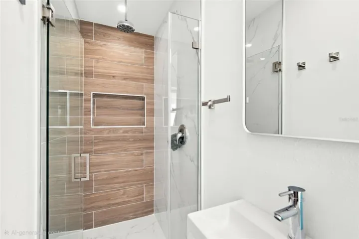 Master Suite 2 Bath. AI used to filter out shampoo bottles.