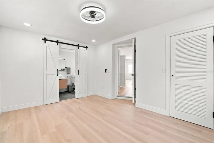 Master Suite 1 Doorway entry. Walk-in-closet on right