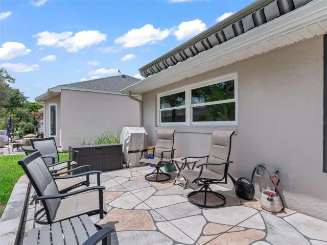 Back Patio w/Designer Stamped Concrete flooring