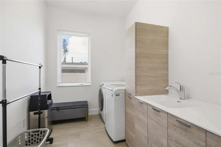 Laundry Room with built in storage and sink