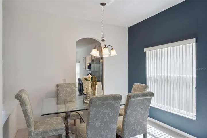 Dedicated dining space just off the kitchen