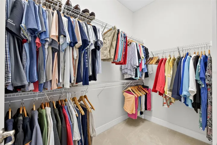 Walk-in closet in primary suite