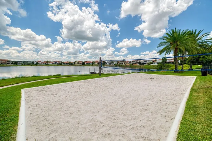 Sand volleyball court