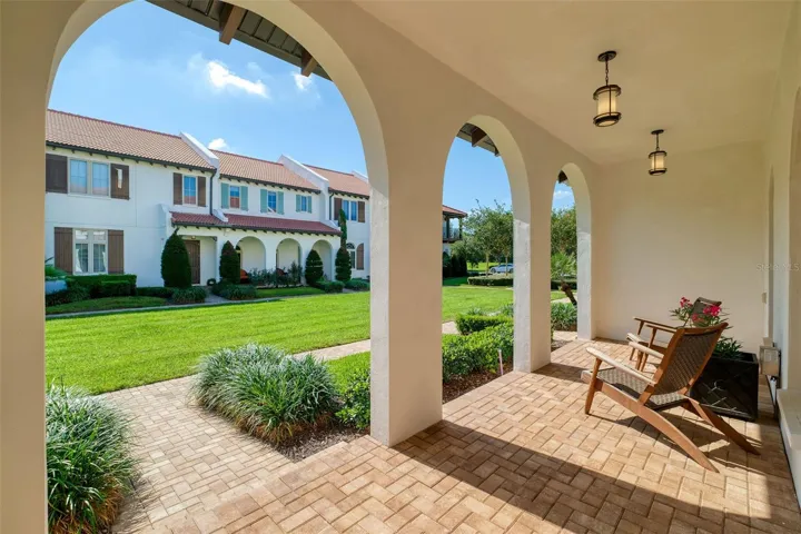 Beautiful arched front patio