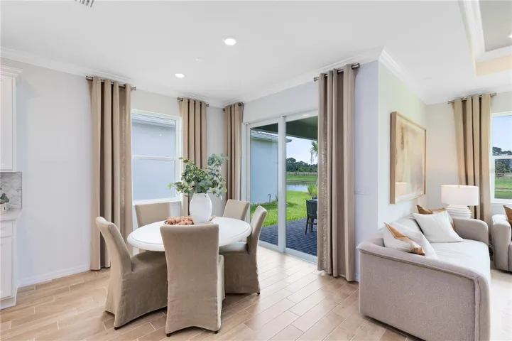 Model Home Design Only. Pictures and furnishings are for illustrative purposes only. Elevations, colors and options may vary. Furniture is for model home staging only.