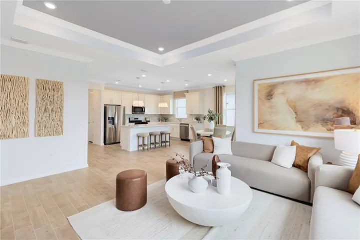 Model Home Design Only. Pictures and furnishings are for illustrative purposes only. Elevations, colors and options may vary. Furniture is for model home staging only.