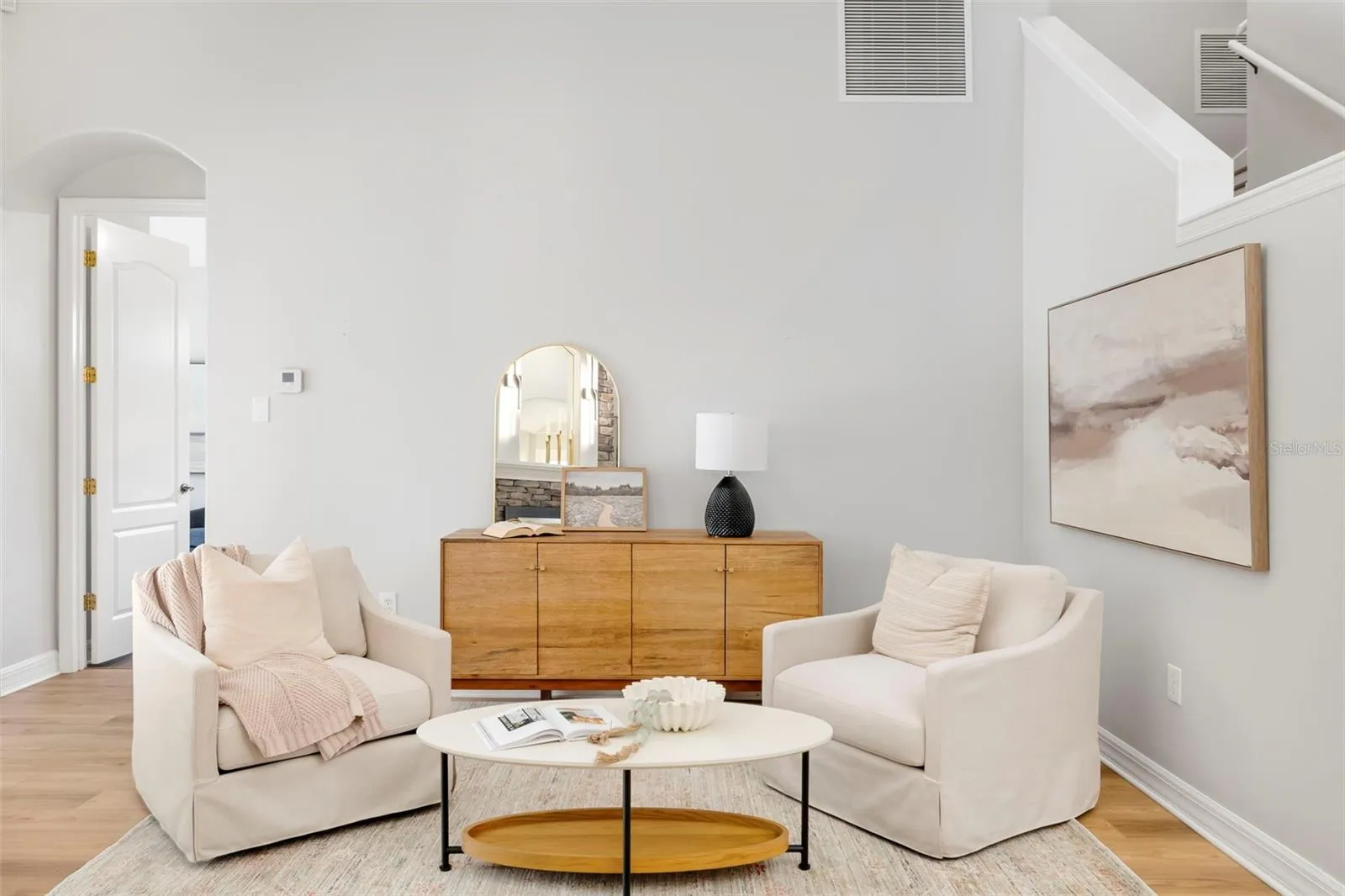 Easy Ready Open Flex Space for Piano, Reading or Tea Time.