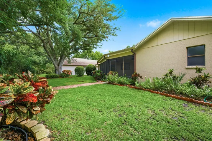 Lush landscaping on 1/2 of an acre!