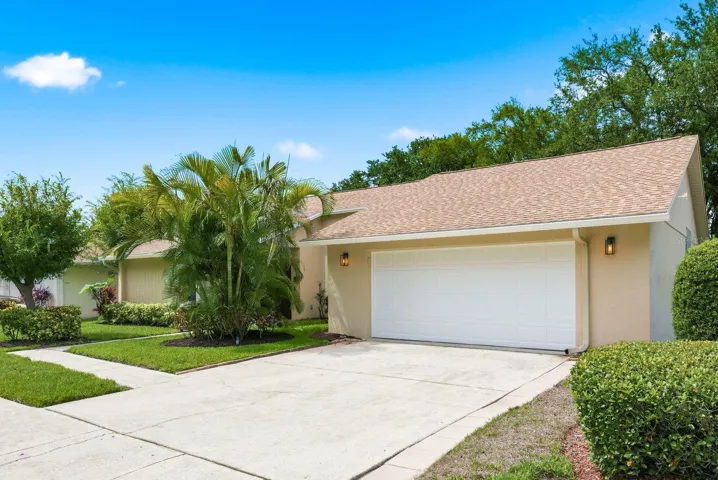 Large driveway, two car garage