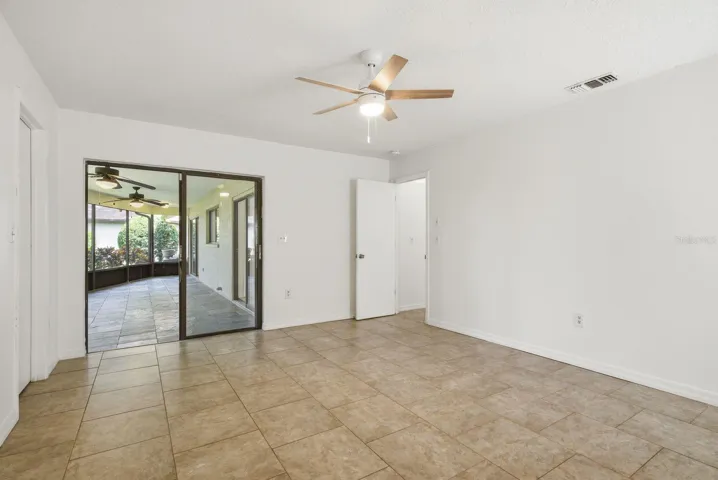 Primary bedroom, sliders to exterior patio