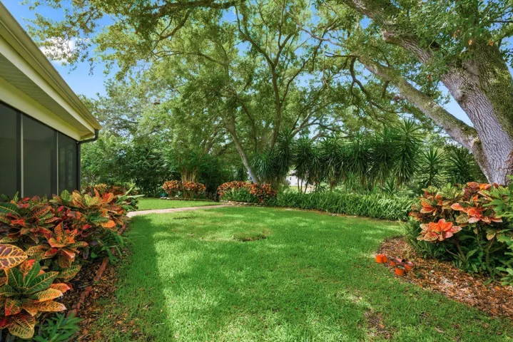 Lush landscaping on 1/2 of an acre!