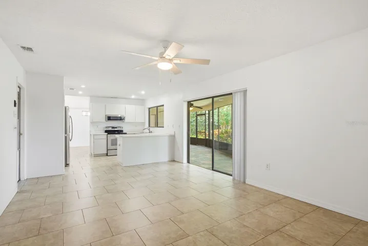 family room & kitchen