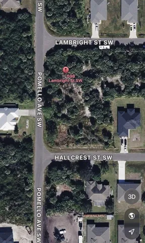 Prime corner lot at Pomello Ave SW and Lambright St SW.