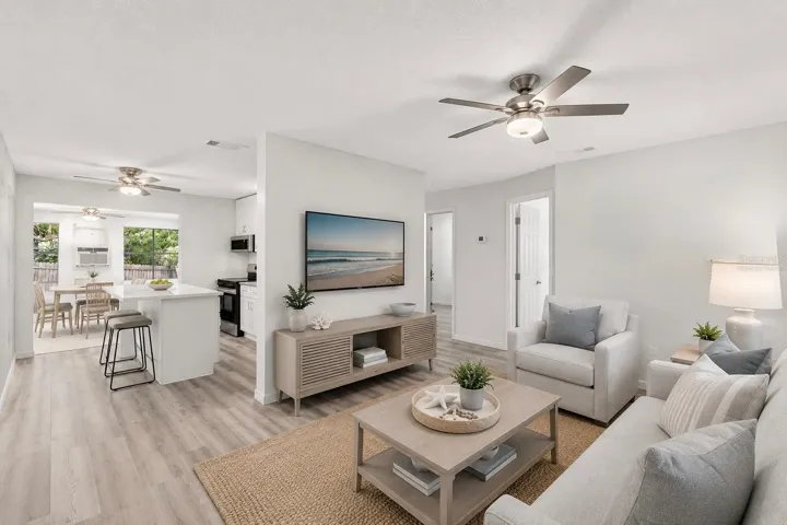 Living Room virtually staged