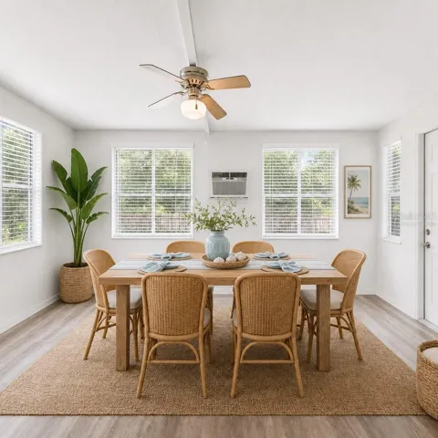 Dining room virtually staged