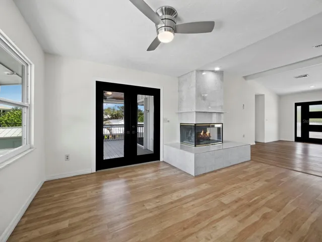 Dining area; fireplace to the great room