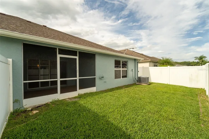 View of Patio and rear yard.