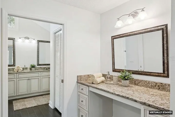 *Virtually Staged* Makeup vanity