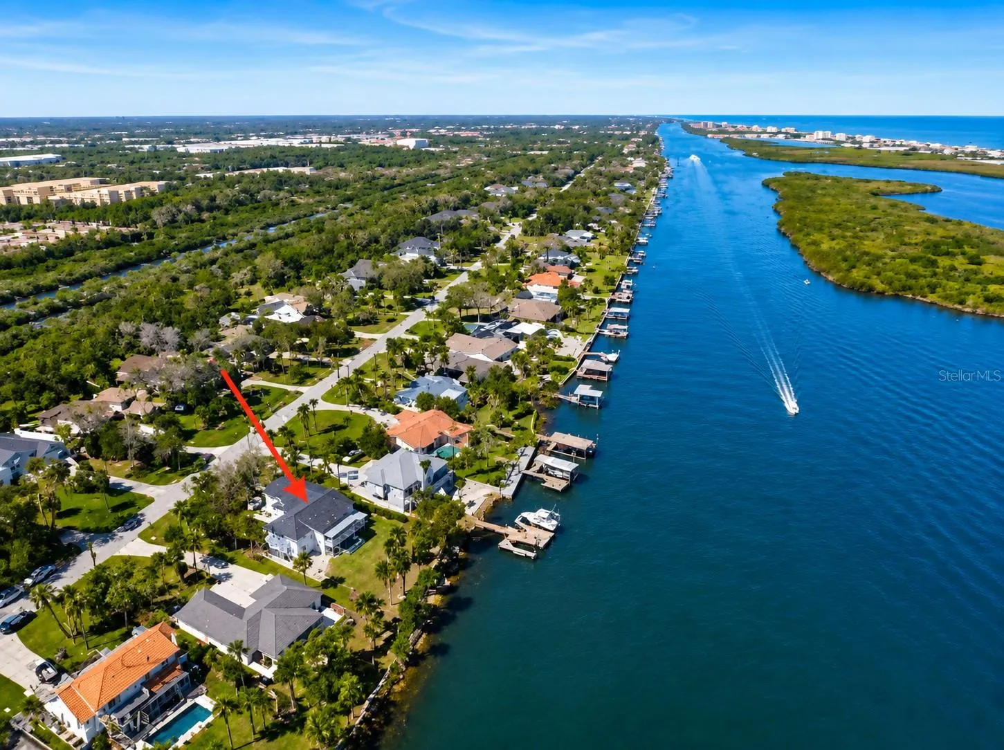 Another aerial view facing North