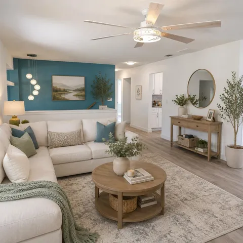 Virtually Staged. 2nd Floor Living Room