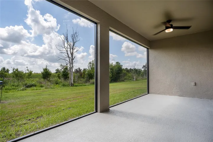 Screened in Patio with conservation view