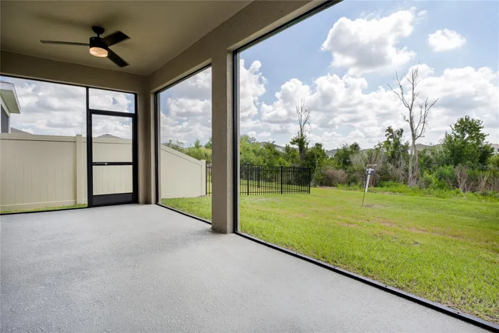 Screened in Patio with conservation view