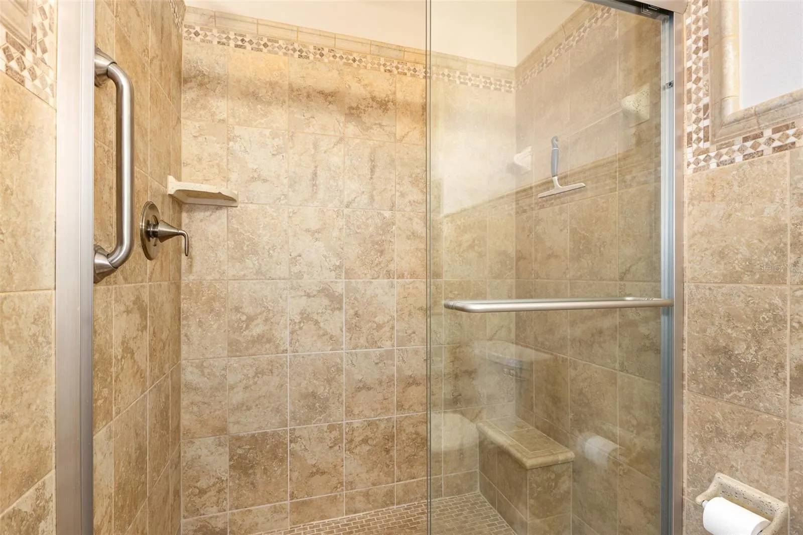 Tiled Shower in Primary Bathroom