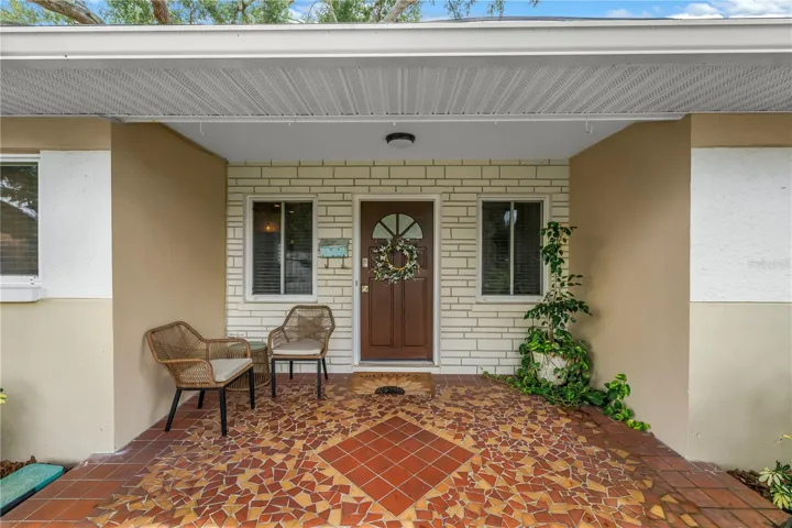 Unique front patio