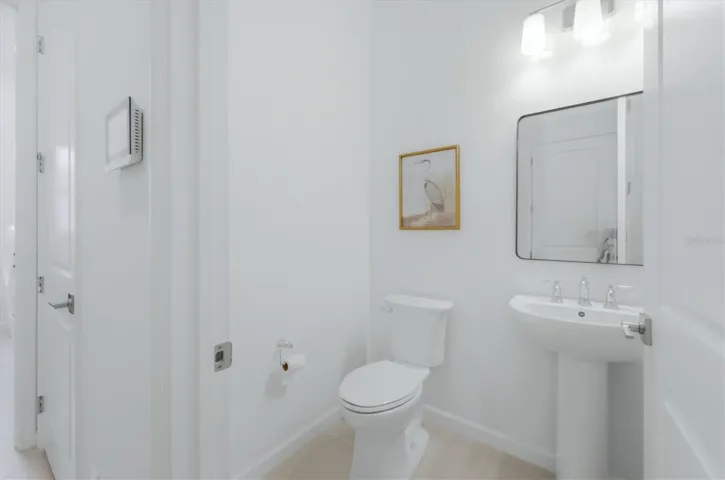 1/2 bath near garage/laundry