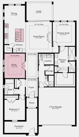 Floor Plan - Additional Highlights Include: whole house blinds, 8' interior doors, appliances included, and laundry cabinets