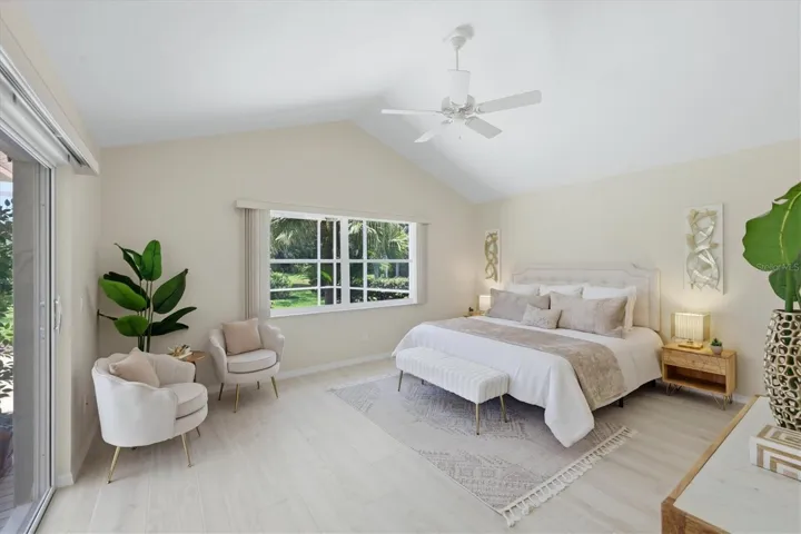 Primary bedroom over looking the lake