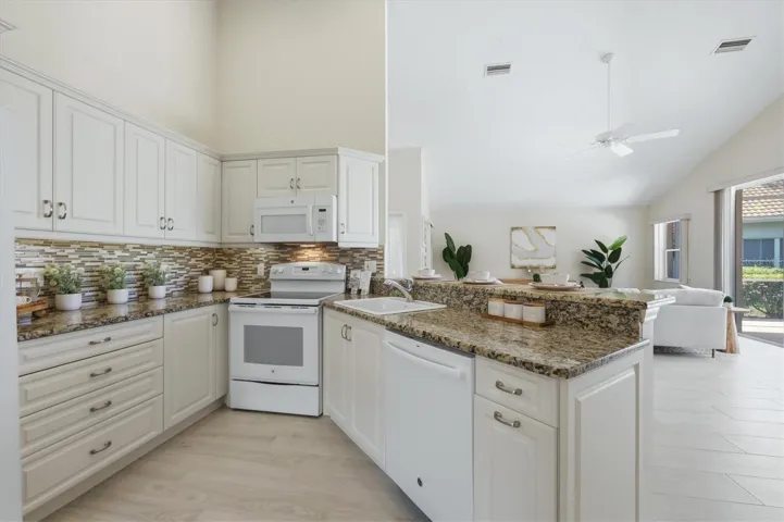 Updated cabinets and countertops