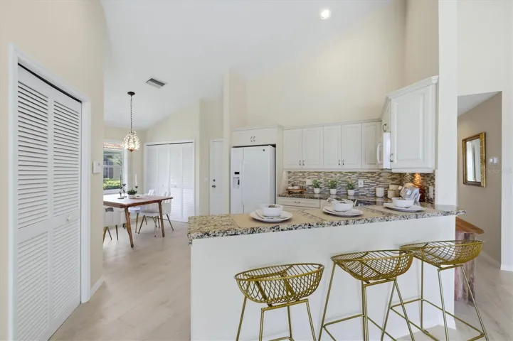 Updated kitchen with breakfast bar