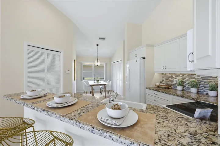 kitchen with eat in area