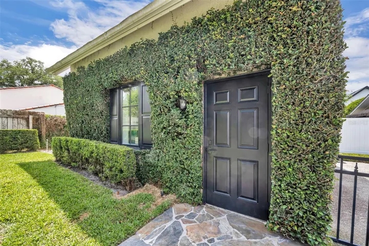 Garage side entrance