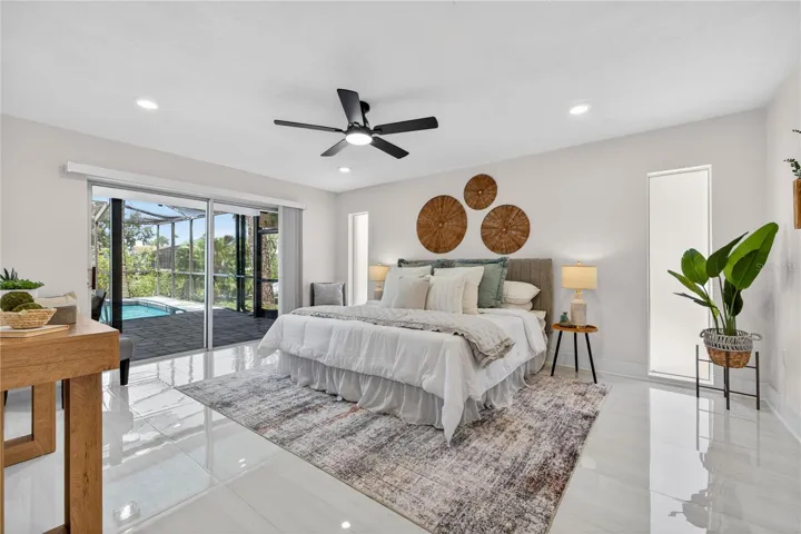 Primary Bedroom with pool access