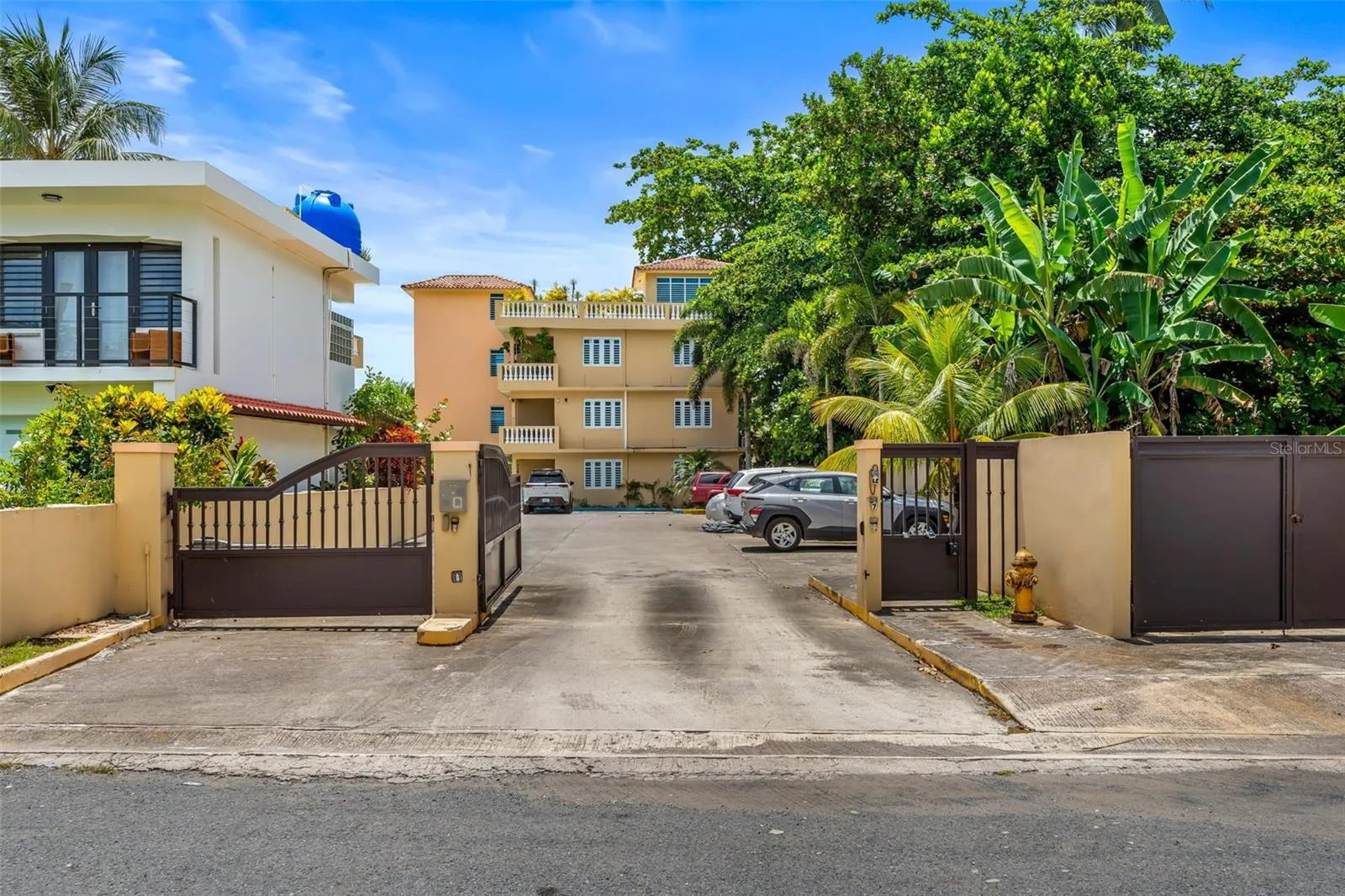 Gated front entrance