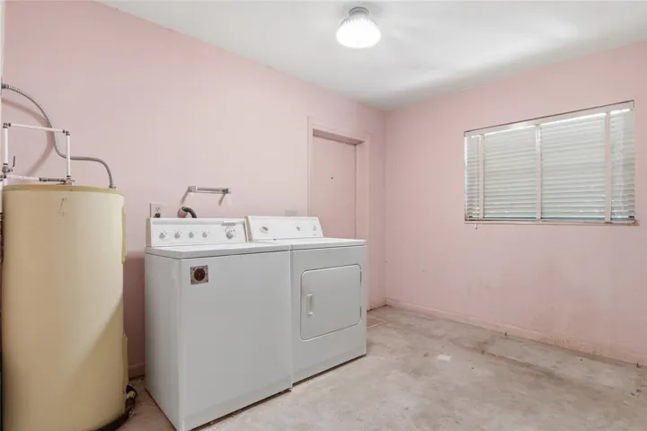 Laundry Room with door to backyard