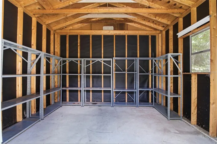 Inside of shed