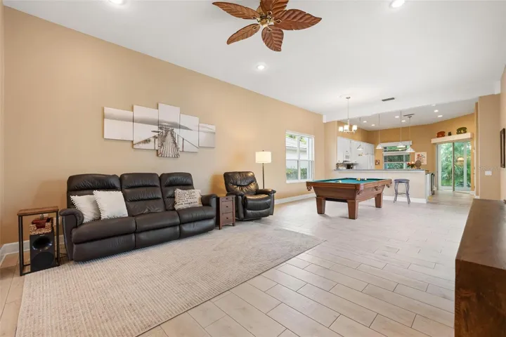Great room, dining room, kitchen