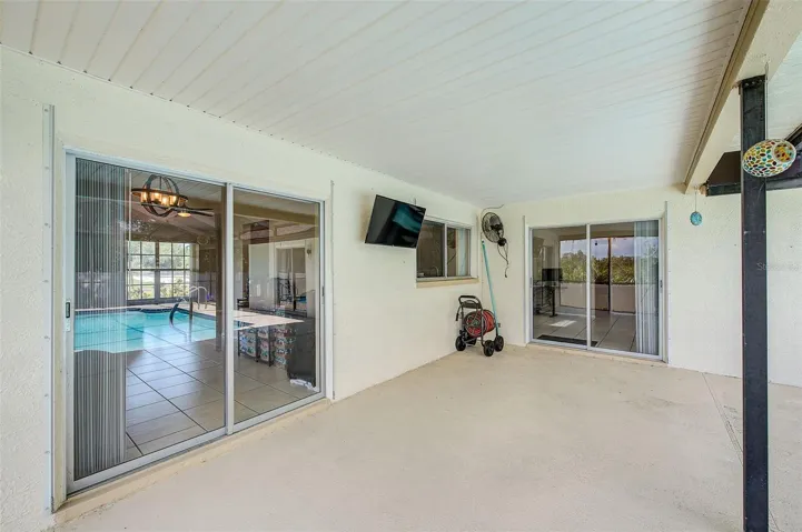 View of pool deck