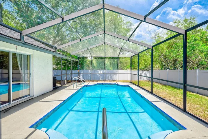 View of inground pool