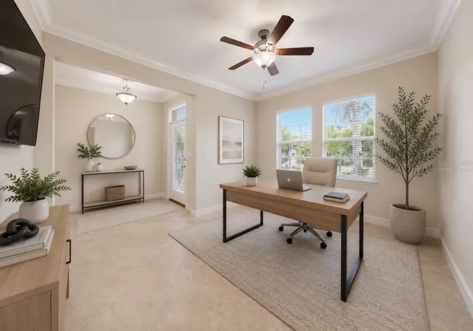 Virtually Staged Entryway / Office