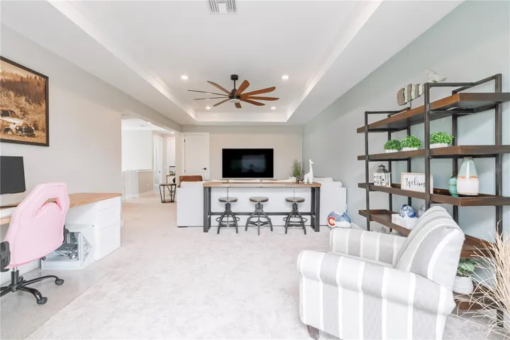 Upstairs bonus room.